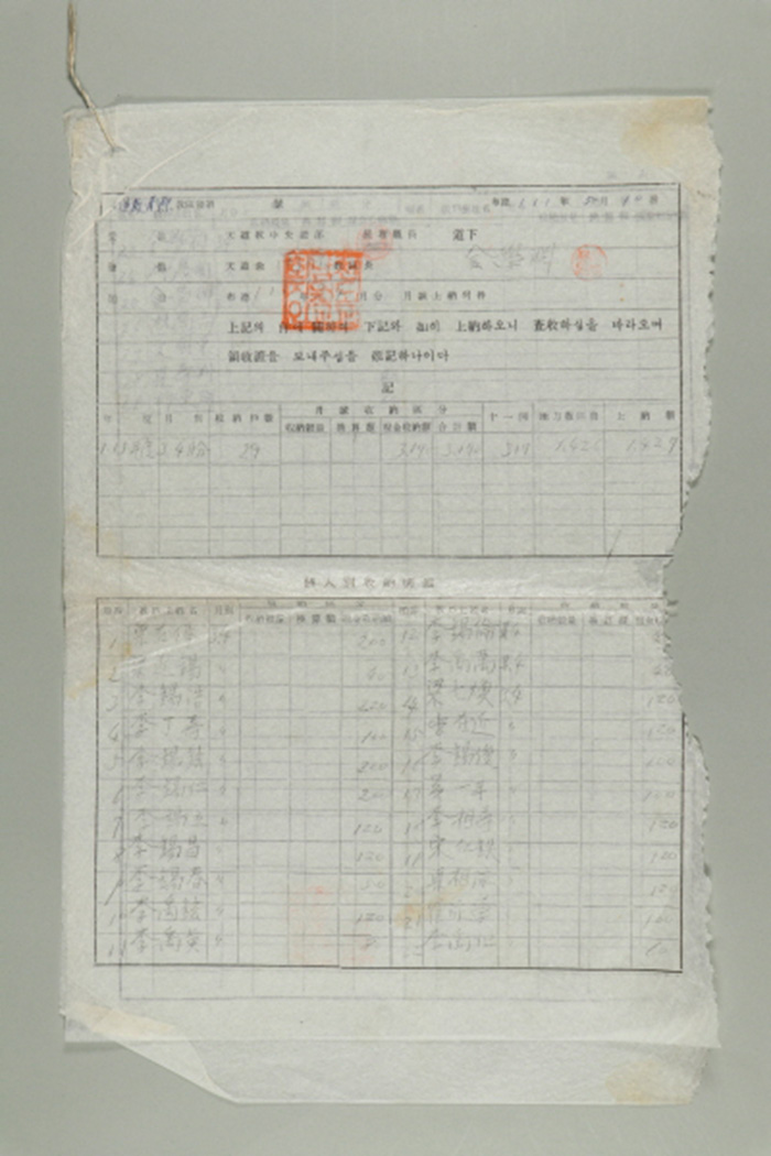 1970년에 천도교 남원교구장 김학연이 천도교중앙총부 경리관장에게 송부한 천도교남원교구발 제O호-포덕 111년 3~4월분 월성상납의 건 섬네일 파일